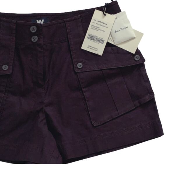 W By Worth Short Shorts Mary Kate Root Beer Cargo Shorts Size 4 NWT - Picture 6 of 14